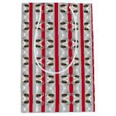 Koffiekopjes en strepen geschenkzak medium cadeauzakje (Voorkant)