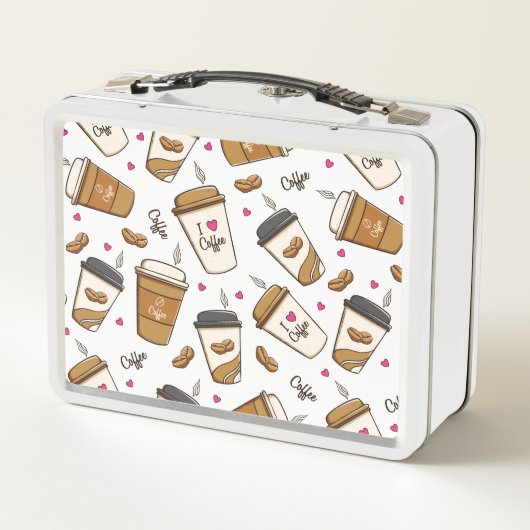 Koffiekopjes, koffiebonen, koffieliefhebber, harte (Achterkant)