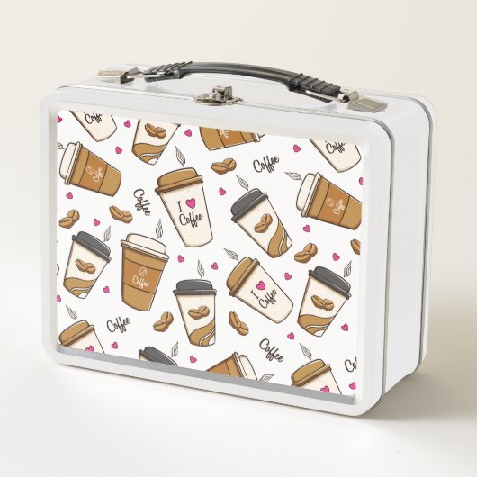 Koffiekopjes, koffiebonen, koffieliefhebber, harte (Voorkant)