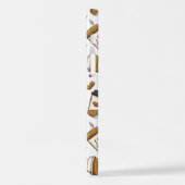 Koffiekopjes, koffiebonen, koffieliefhebber, harte iPhone hoesje (Linkerkant)