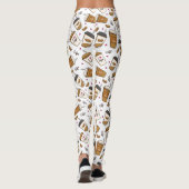 Koffiekopjes, koffiebonen, koffieliefhebber, harte leggings (Achterkant)