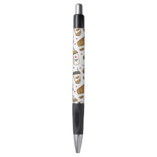Koffiekopjes, koffiebonen, koffieliefhebber, harte pen