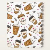 Koffiekopjes, koffiebonen, koffieliefhebber, harte planner (Achterkant)