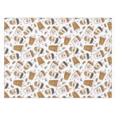 Koffiekopjes, koffiebonen, koffieliefhebber, harte tafelkleed (Voorkant (Horizontaal))