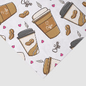 Koffiekopjes, koffiebonen, koffieliefhebber, harte tissuepapier (Detail)