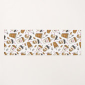 Koffiekopjes, koffiebonen, koffieliefhebber, harte yogamat (Voorkant (horizontaal))