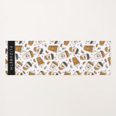 Koffiekopjes, koffiebonen, koffieliefhebber, Jouw  Yogamat (Achterkant (horizontaal))