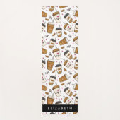 Koffiekopjes, koffiebonen, koffieliefhebber, Jouw  Yogamat (Voorkant)