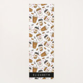 Koffiekopjes, koffiebonen, koffieliefhebber, Jouw  Yogamat (Achterkant)