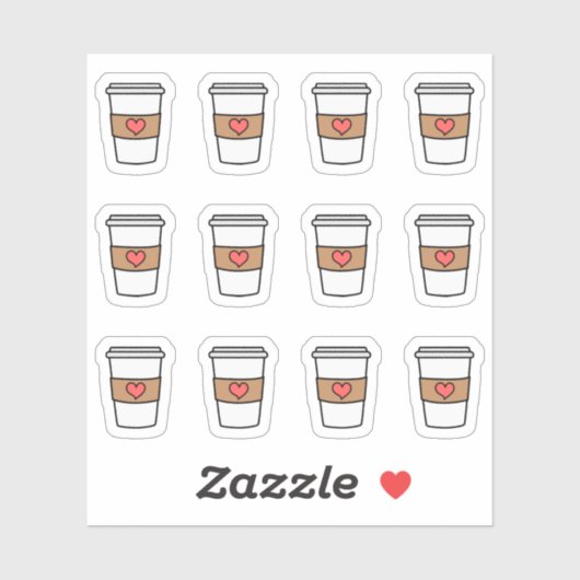 Koffiekopjes Koffiepauze Herinnering Bujo Planner Sticker (Vel)