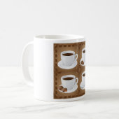 Koffiekopjes met bonen en chocolade koffiemok (Voorkant links)