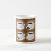 Koffiekopjes met bonen en chocolade koffiemok (Center)