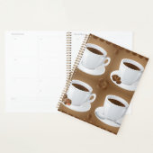 Koffiekopjes met bonen en chocolade planner (Display)