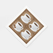 Koffiekopjes met bonen en chocolade servet (Hoek)