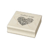 Koffiekopjes met Hart en Crème Rubberstempel (Stempel)