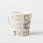 Koffiekopjes met hart en room latte mok (Linkerhoek)