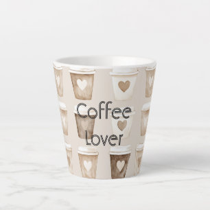 Koffiekopjes met hart en room latte mok
