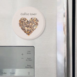 Koffiekopjes met hartvorm en room magneet