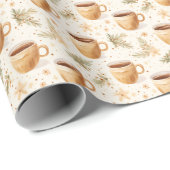 Koffiekopjes op gebroken wit cadeaupapier (Rol Hoek)