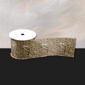 Koffiekopjes Patroon en Word Art Ribbon Satijnen Lint