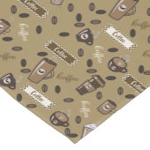 Koffiekopjes Patroon Lichtbruine Tafelloper (Hoek)