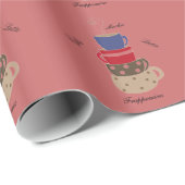 Koffiekopjes stapelen cadeaupapier (Rol Hoek)