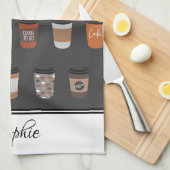 Koffiekopjes Theedoek (Quarter Fold)