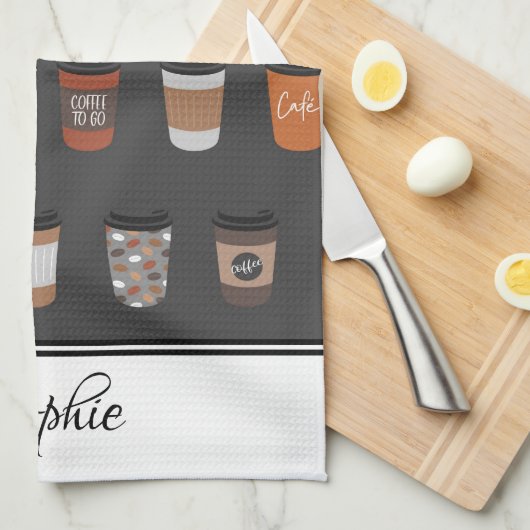 Koffiekopjes Theedoek (Quarter Fold)