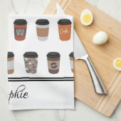 Koffiekopjes Theedoek (Quarter Fold)