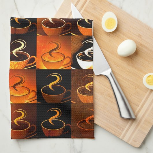 Koffiekopjes vallen theedoek (Quarter Fold)