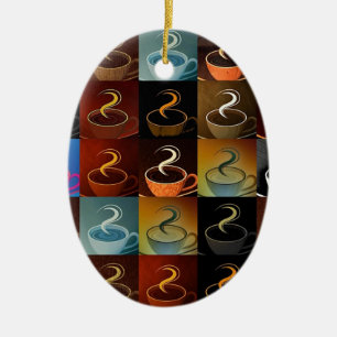 koffiekopmontage keramisch ornament
