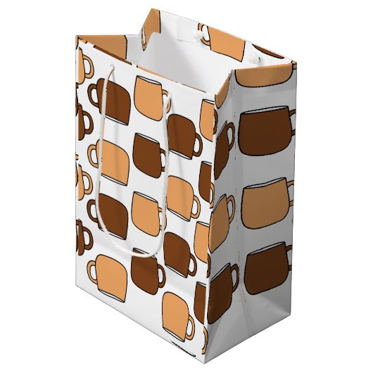 Koffiekoppatroon Medium Cadeauzakje (Voorkant Gekanteld)