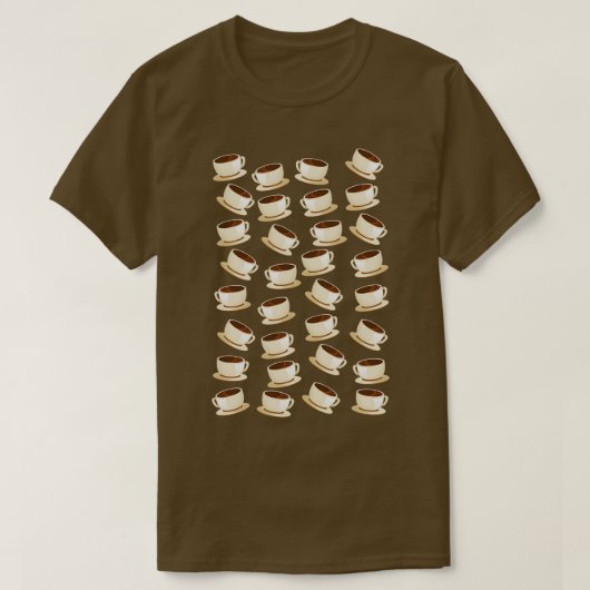 Koffiekoppatroon T-shirt (Design voorkant)