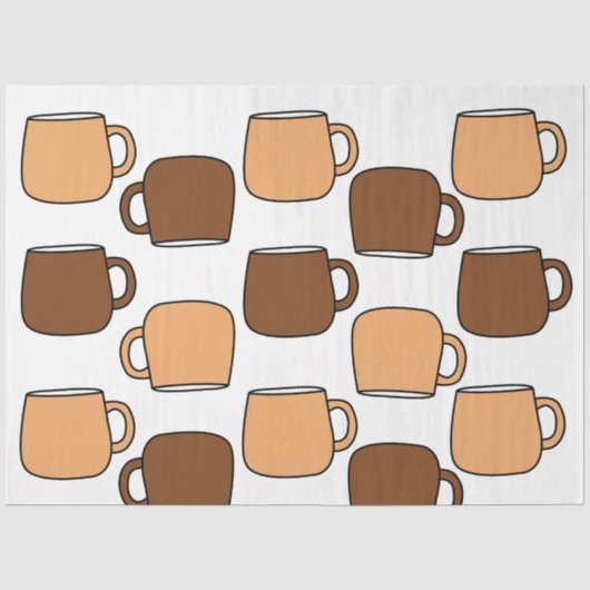 Koffiekoppatroon Tissuepapier (Voorkant)