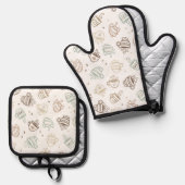 Koffiekoppen Ovenwant & Pannenlap Set (Voorkant / Achterkant)