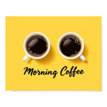 Koffiekoppen 's Ochtends Bovenop Gezien Minimalist