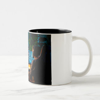 Koffiekoppen voor programmeurs. tweekleurige koffiemok