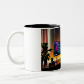 Koffiekoppen voor programmeurs. tweekleurige koffiemok (Links)