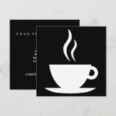 koffiekopsilhouet kaart (Voorkant / Achterkant)