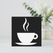koffiekopsilhouet kaart (Staand voorkant)