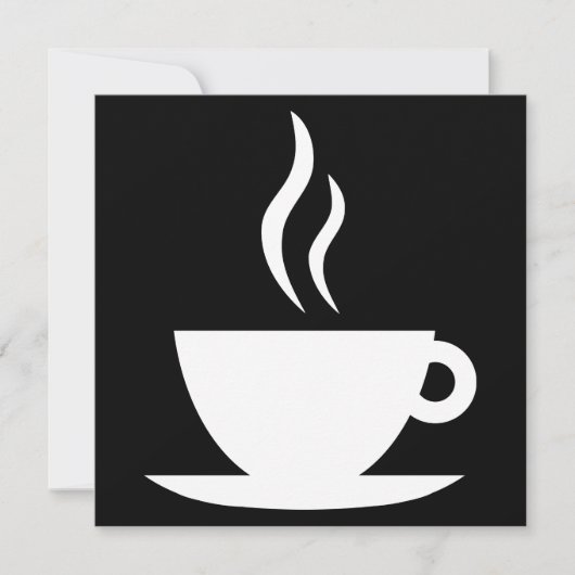 koffiekopsilhouet kaart (Voorkant)