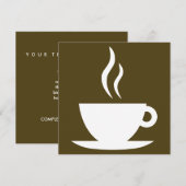 koffiekopsilhouet kaart (Voorkant / Achterkant)