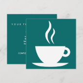 koffiekopsilhouet kaart (Voorkant / Achterkant)