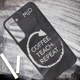 Koffiekplank Koffiestuk Monogram herhalen Samsung Galaxy Hoesje