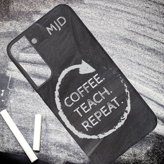 Koffiekplank Koffiestuk Monogram herhalen Samsung Galaxy Hoesje