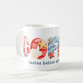 Koffiekreeft voor de Waterverf Koffiemok (Voorkant links)