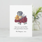 Koffiekronet met kerstcadeautje van Lover Kaart (Staand voorkant)