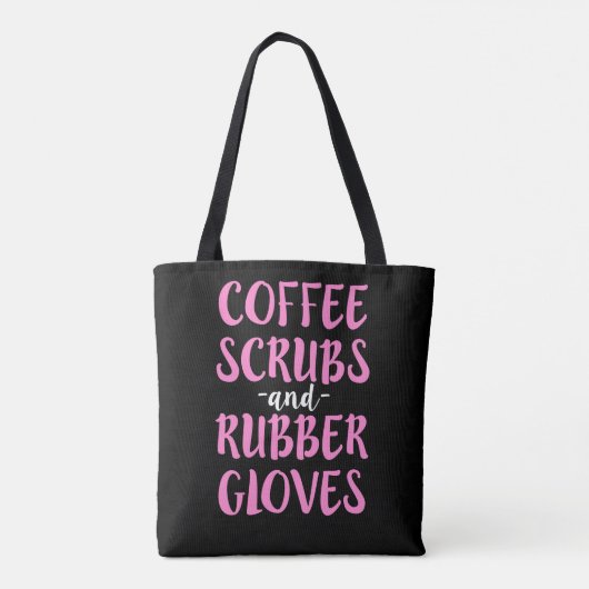 Koffiekruiden en -kruidnagels, handschoenen, zuste tote bag (Achterkant)