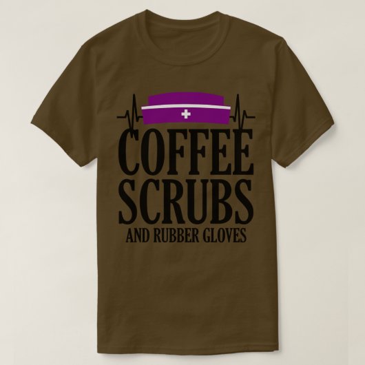 Koffiekruiden en rubberhandschoenen 1 t-shirt (Design voorkant)