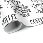 Koffiekruiden en rubberhandschoenen cadeaupapier (Rol Hoek)